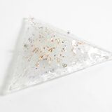 Post Modern Murano glass triangle ceiling lamp by Sylcom, Italy, 1985