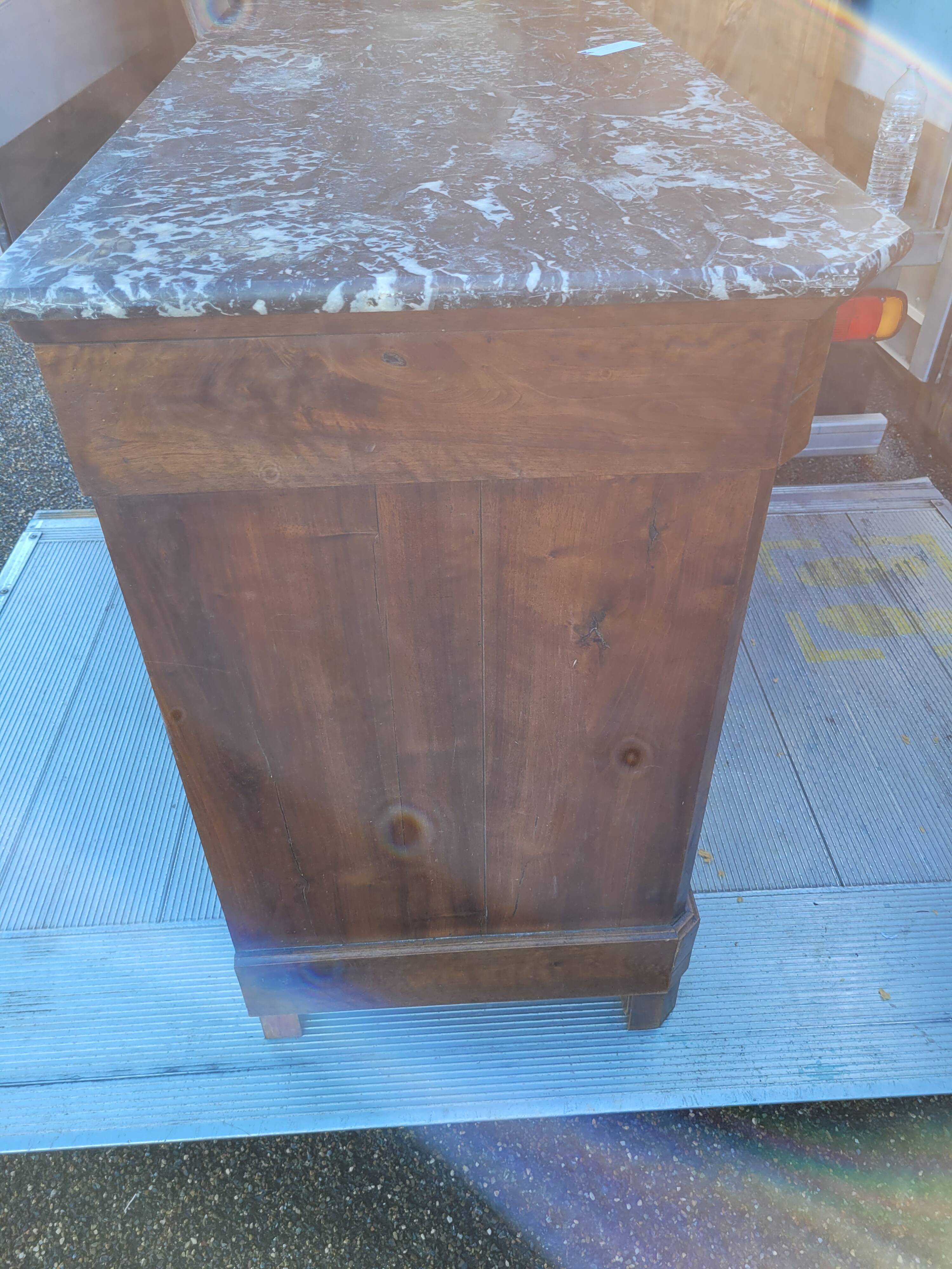 Louis Philippe marble chest of drawers