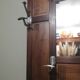 Art Deco cloakroom rack in stained oak