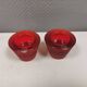 Reversible glass candlesticks with a conical shape for tealights or candles