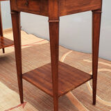 2 old bedside tables in marquetry