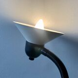 Vintage white and black metal desk lamp