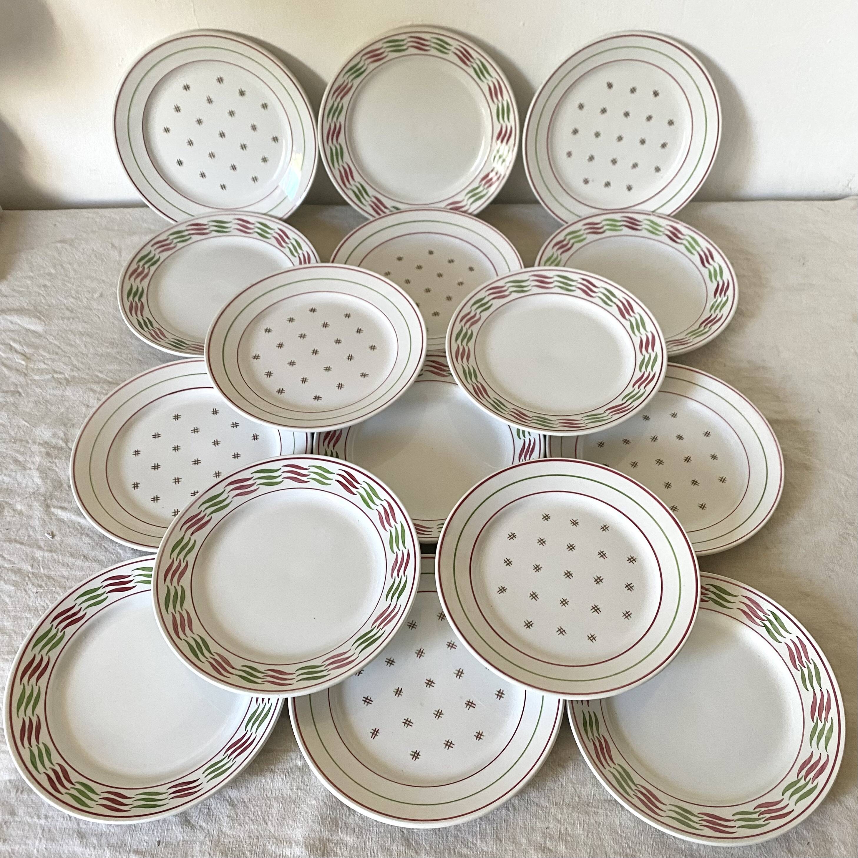 Luneville Yveline and Mery plates x16