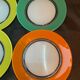 6 dessert plates of "Duralex" vinatge colour
