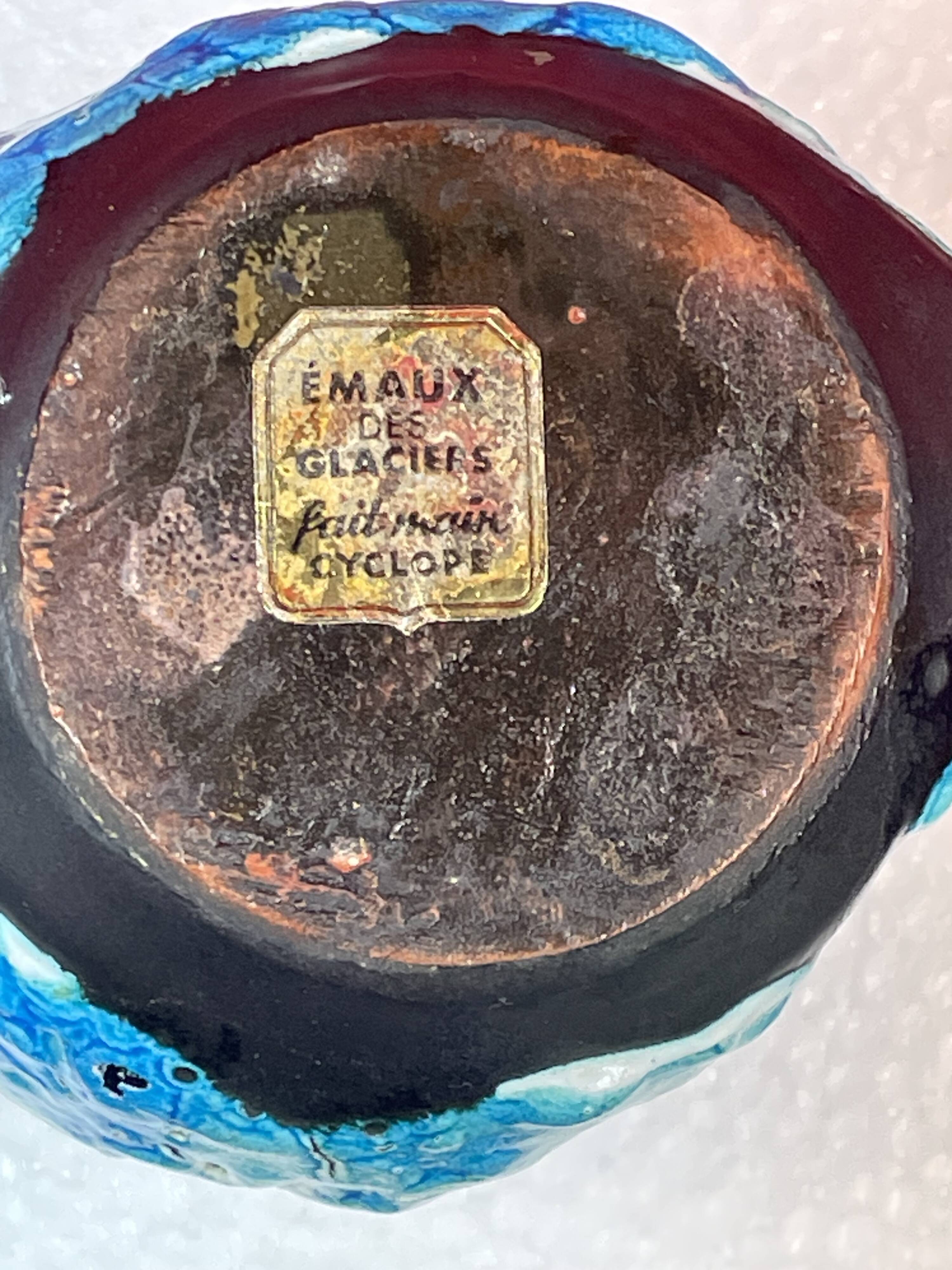 Vintage ceramic, Milk jug, glacier enamels, Cyclops