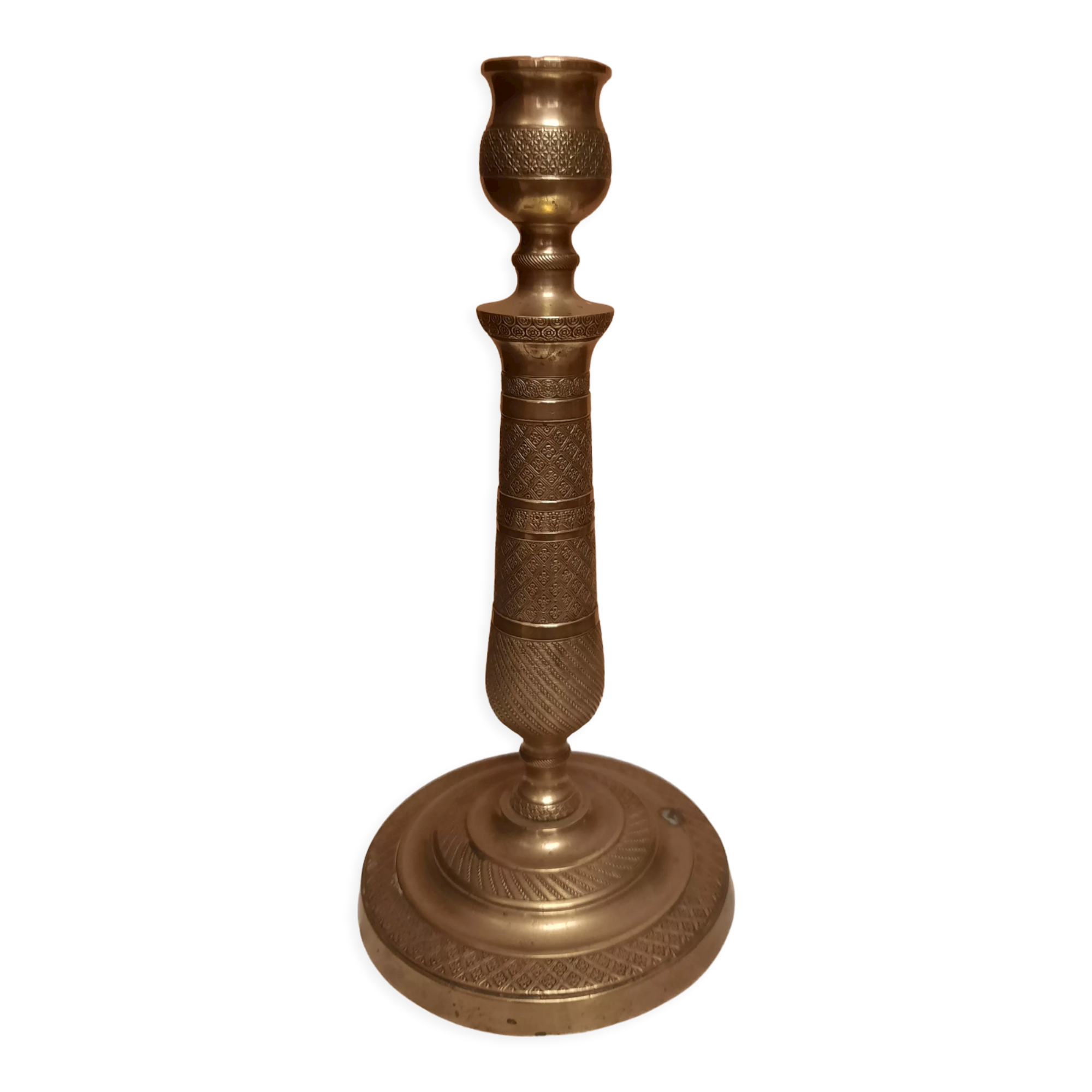 Gilded bronze candle holder
