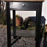 Vintage side table, black painted