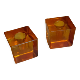 Pair of candle holders