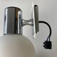 Pair of vintage opaline round wall lamps