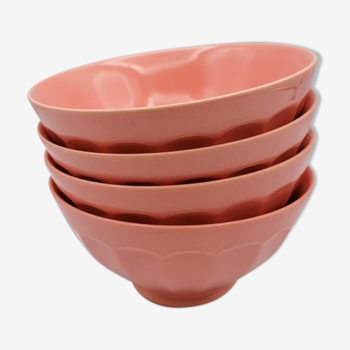 Four pink bowls Moulin des Loups