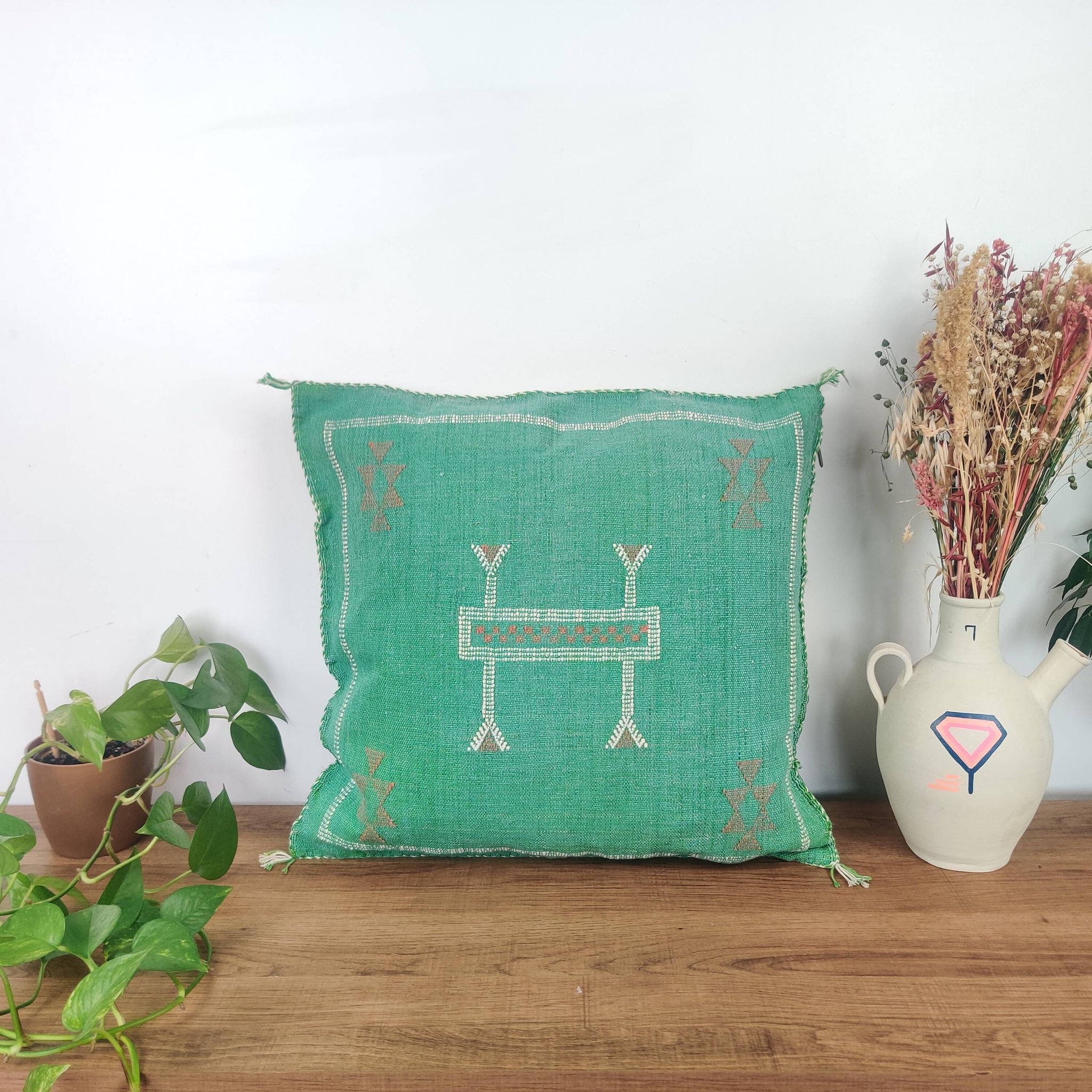 Green Berber sabra cushion