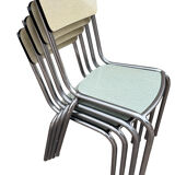 4 chaises en Formica des années 50 France