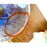 Biot bubble glass carafe signed