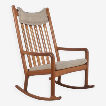 Fauteuil à bascule danois conçu par Hans Olsen pour Juul Kristensen, 1960