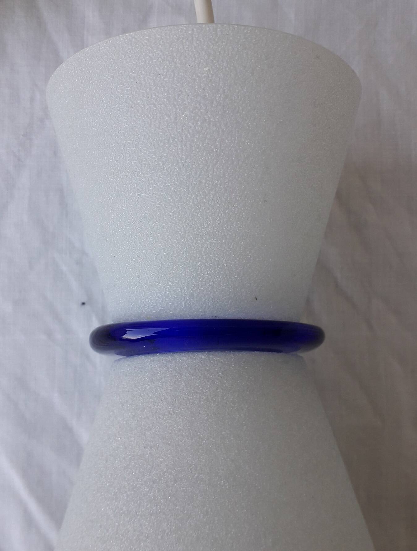 80's glass pendant light