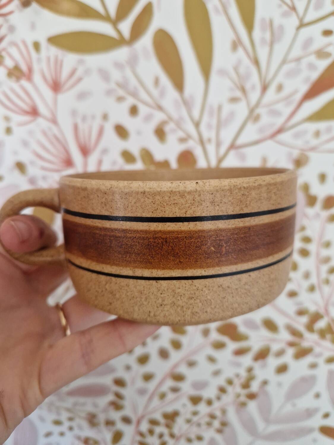 Tasse vintage en grès, France