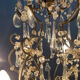 Wrought Iron Murano Glass Chandelier 1950’s 