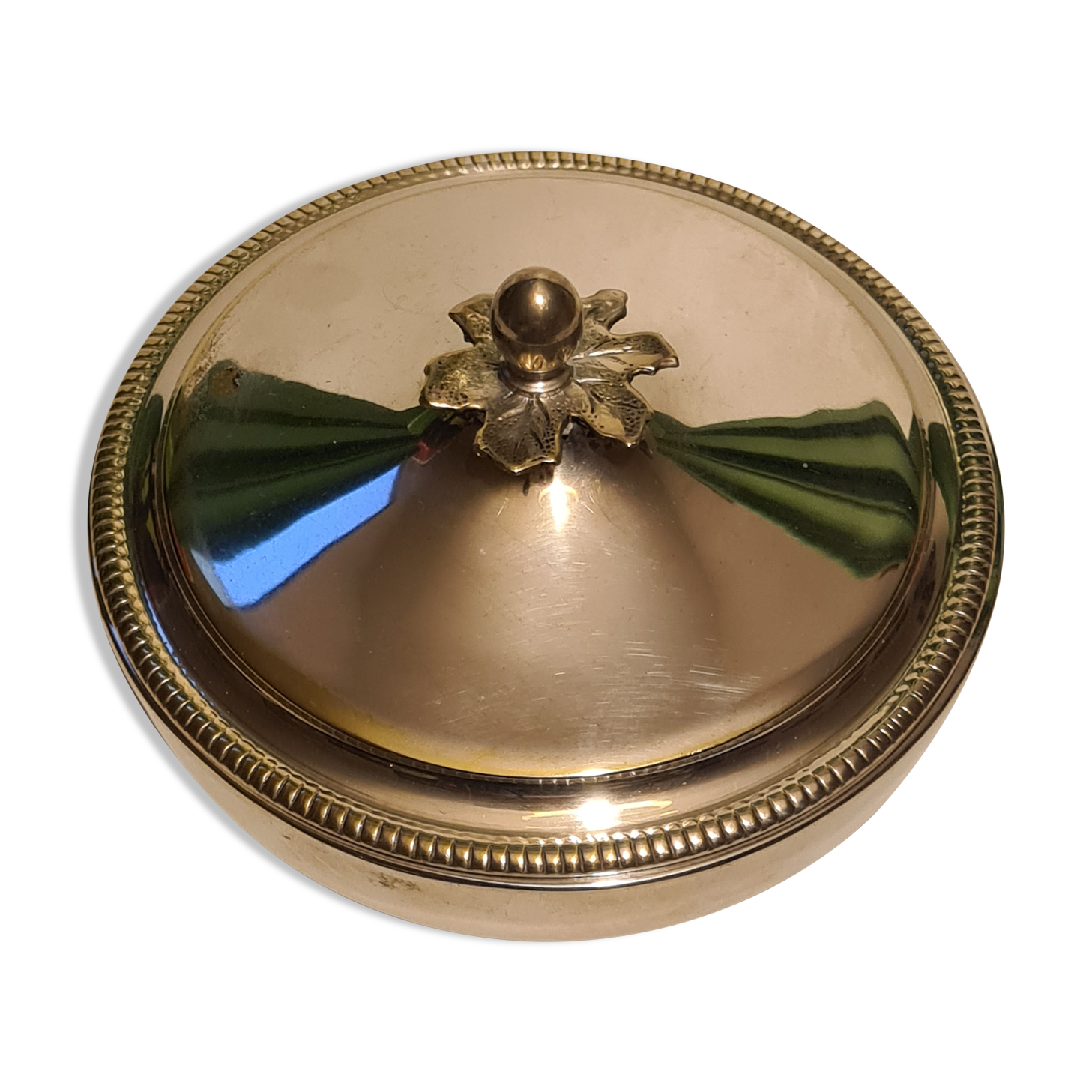 Boîte métal argenté iris silverplate italy a1000