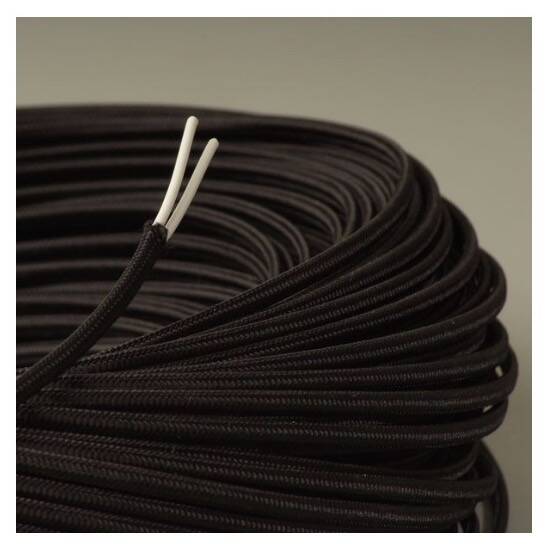 Ceramic lamp, 2M fabric cable, rope shade