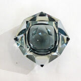Ashtray Sommerso Murano faceted grey
