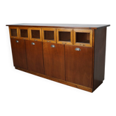 Vintage Dutch Beech & Oak Haberdashery Shop / Grain Cabinet, 1950s