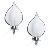 Set of 2 Murano wall lights by Franco Luce, 1970s