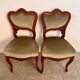 Lot 2 old Louis XV style carved solid walnut chairs late 19th century