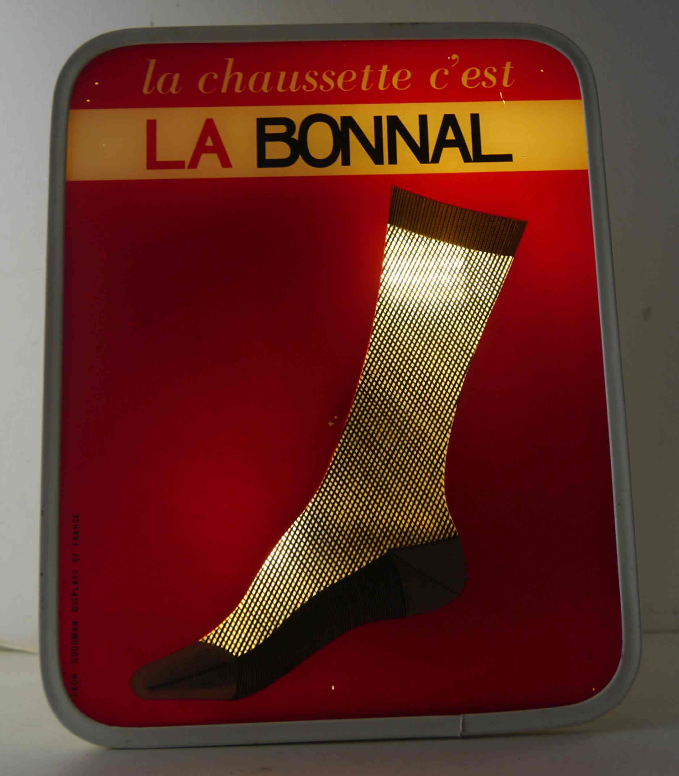 Animated illuminated sign 50's "The sock is La Bonnal"