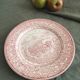 Ensemble de 10 assiettes plates en faïence anglaise, EIT England, décor champêtre