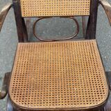 Rocking chair caned bentwood 1970 rattan rocking chair