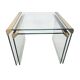 Pierangelo Gallotti & Radice - 'T35' - set of 2 side tables - glass - brass