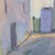 Oil on canvas cityscape 1951