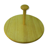 Solid Hevea wood cheese turntable, original box