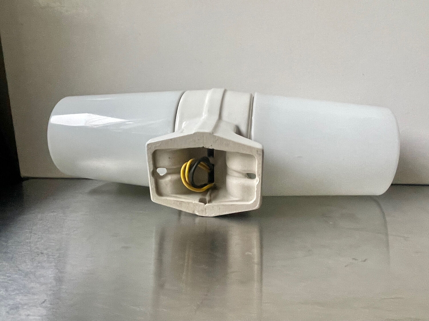 Vintage XL Sigvard Bernadotte bathroom lamp, 1960s sconce, Swedish design