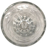 Large carved crystal vase