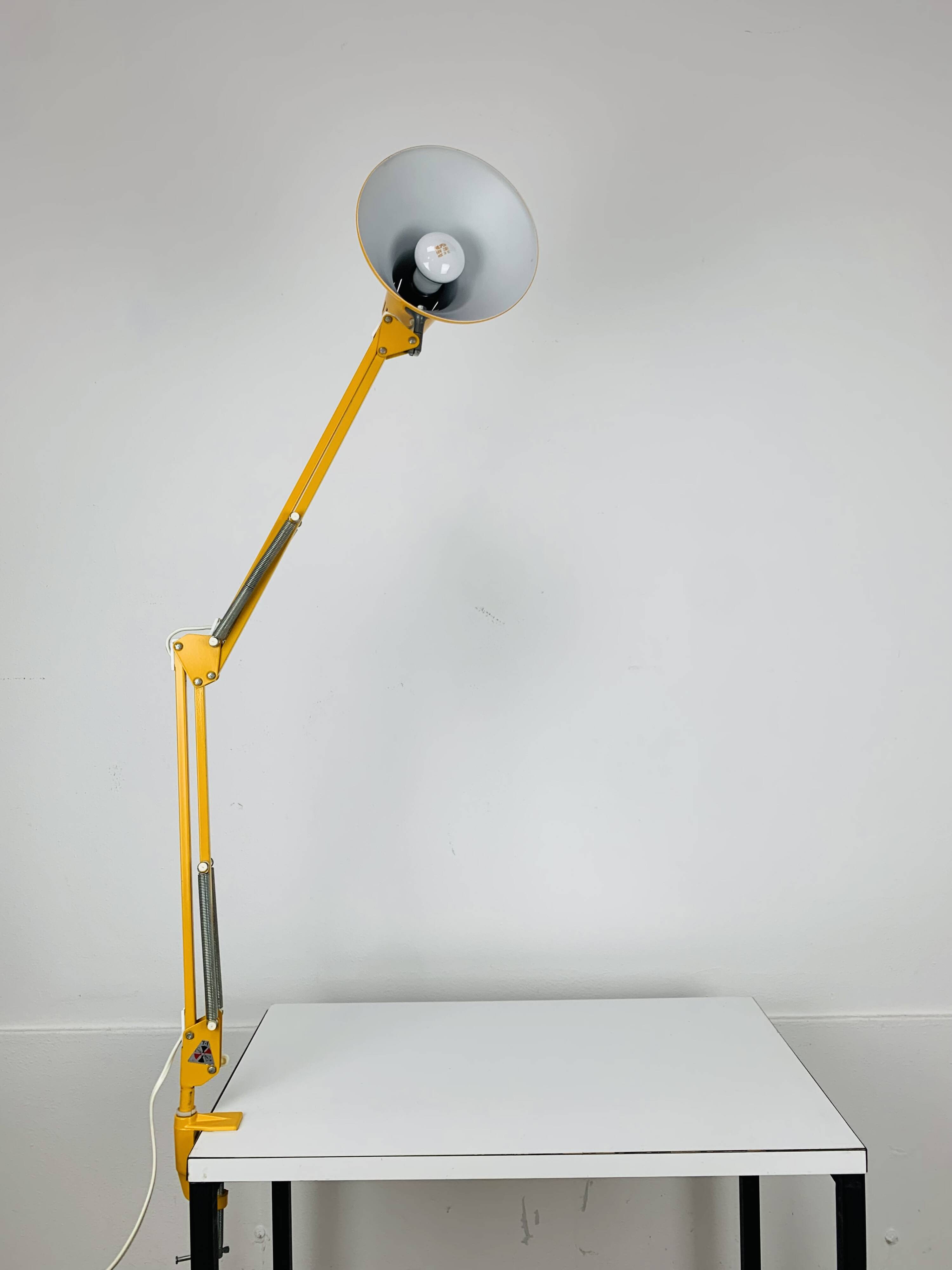 Habitat vintage articulated architect's lamp, yellow metal