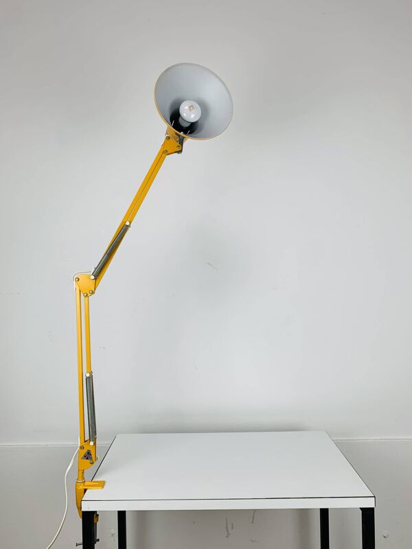 Lampe d'architecte articulée Habitat vintage en métal jaune