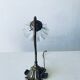 Vintage brass and glass flower lamp