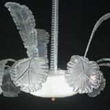 Luxury Barovier & Toso chandelier, Murano Pulegoso glass, 1950s