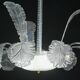 Luxury Barovier & Toso chandelier, Murano Pulegoso glass, 1950s