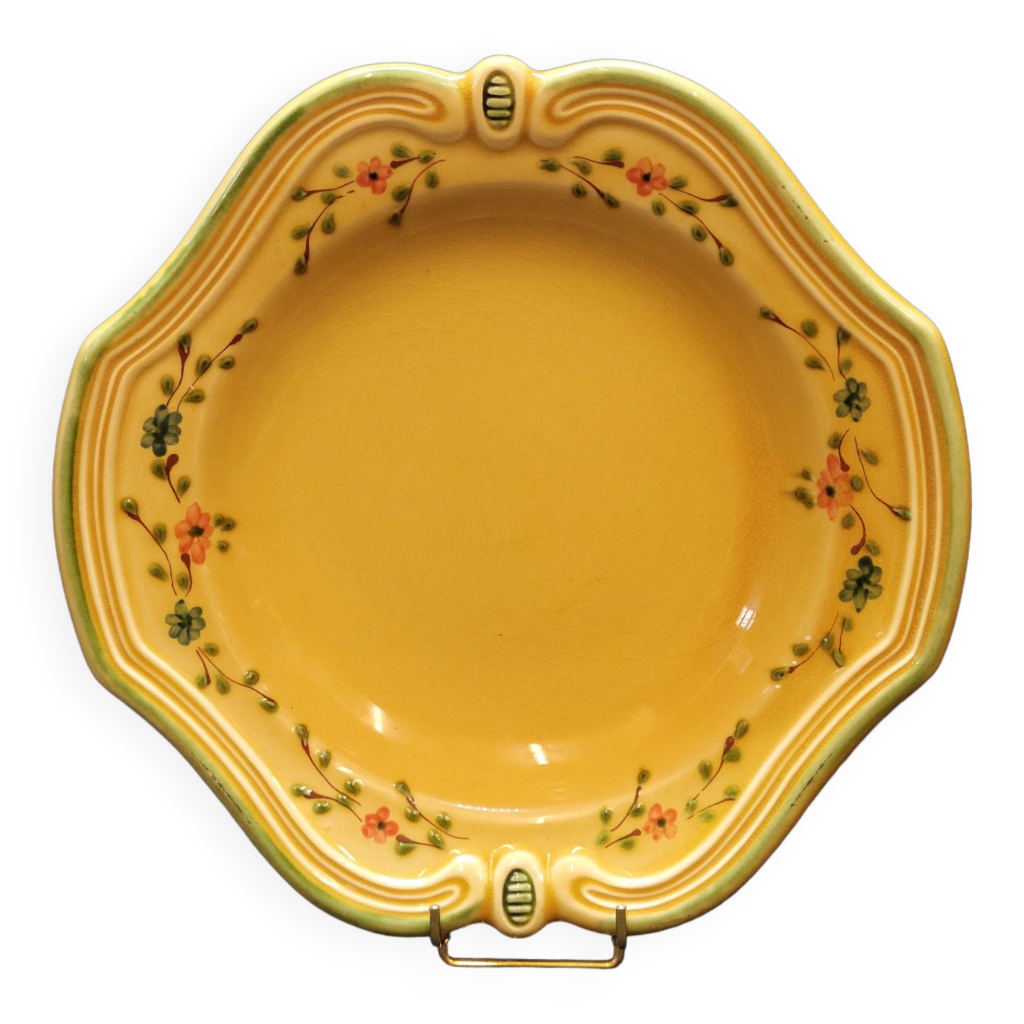 Provençal earthenware by Poet Laval France Vintage Deep Plate