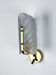 Mid-century frosted leaf sconce, textured Murano glass & gilt details, circa 1960s