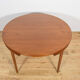 Table à manger en teck des années 50 et chaises par Hans Olsen pour Frem Røjle, Danemark, années 1960, ensemble de 5.