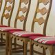 Vintage 1960s Danish brutalist ladderback oak chairs in the style of Kjærnulf
