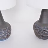 Pair of Danish Midcentury Ceramic Lamps Model 3048 by Einar Johansen for Soholm