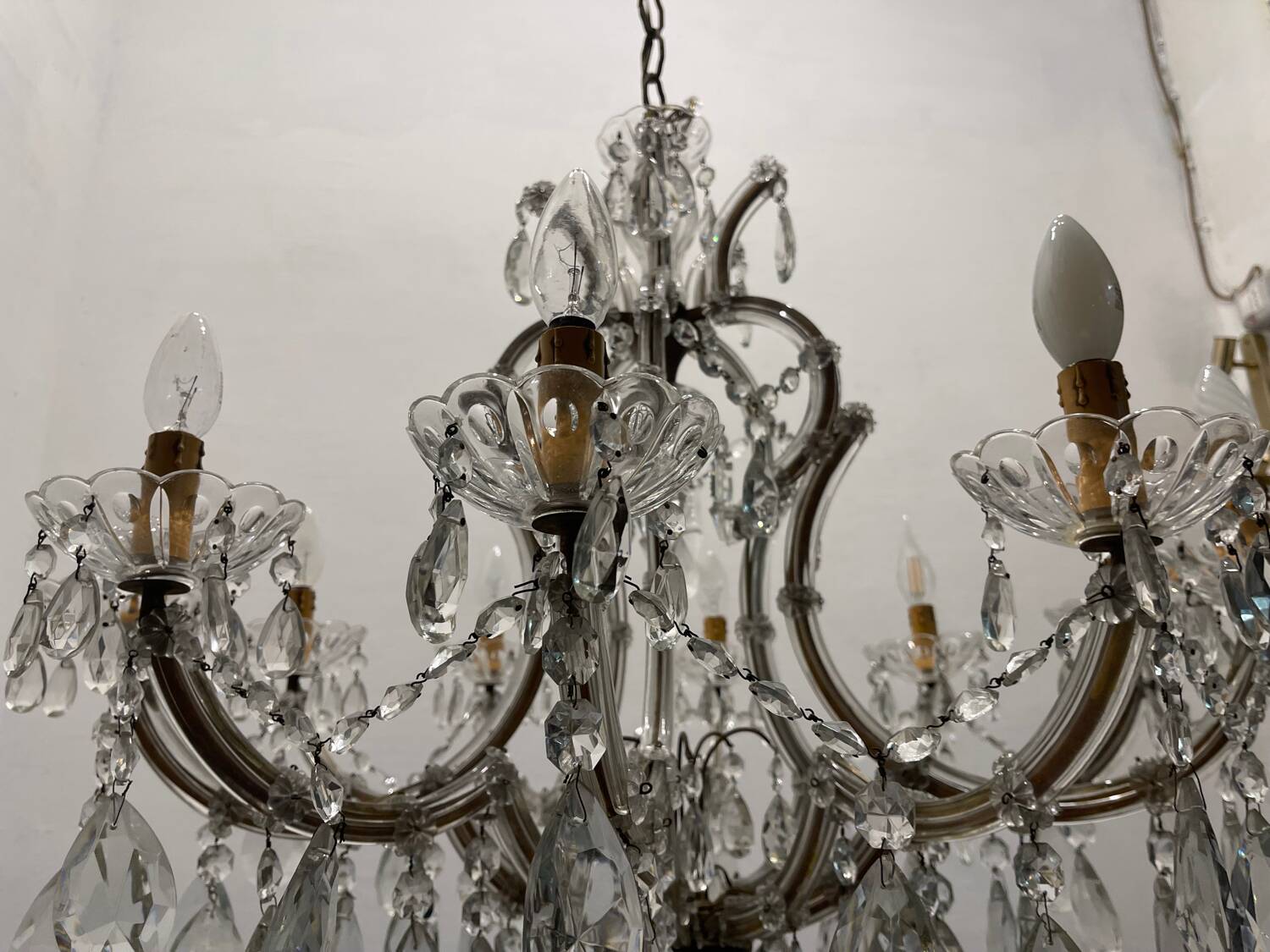 Large Crystal Maria Teresa Chandelier 1950's