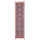 1970s Vintage Turkish Oushak Handmade Wool Cotton Purple Runner Rug 90x364