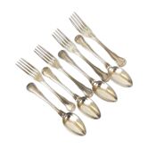 8 couverts orfèvrerie Christofle modèle au filet