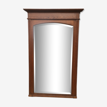 Miroir de cheminée biseauté 144x68cm