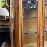 Louis XV style display cabinet. Solid oak.